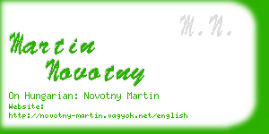 martin novotny business card